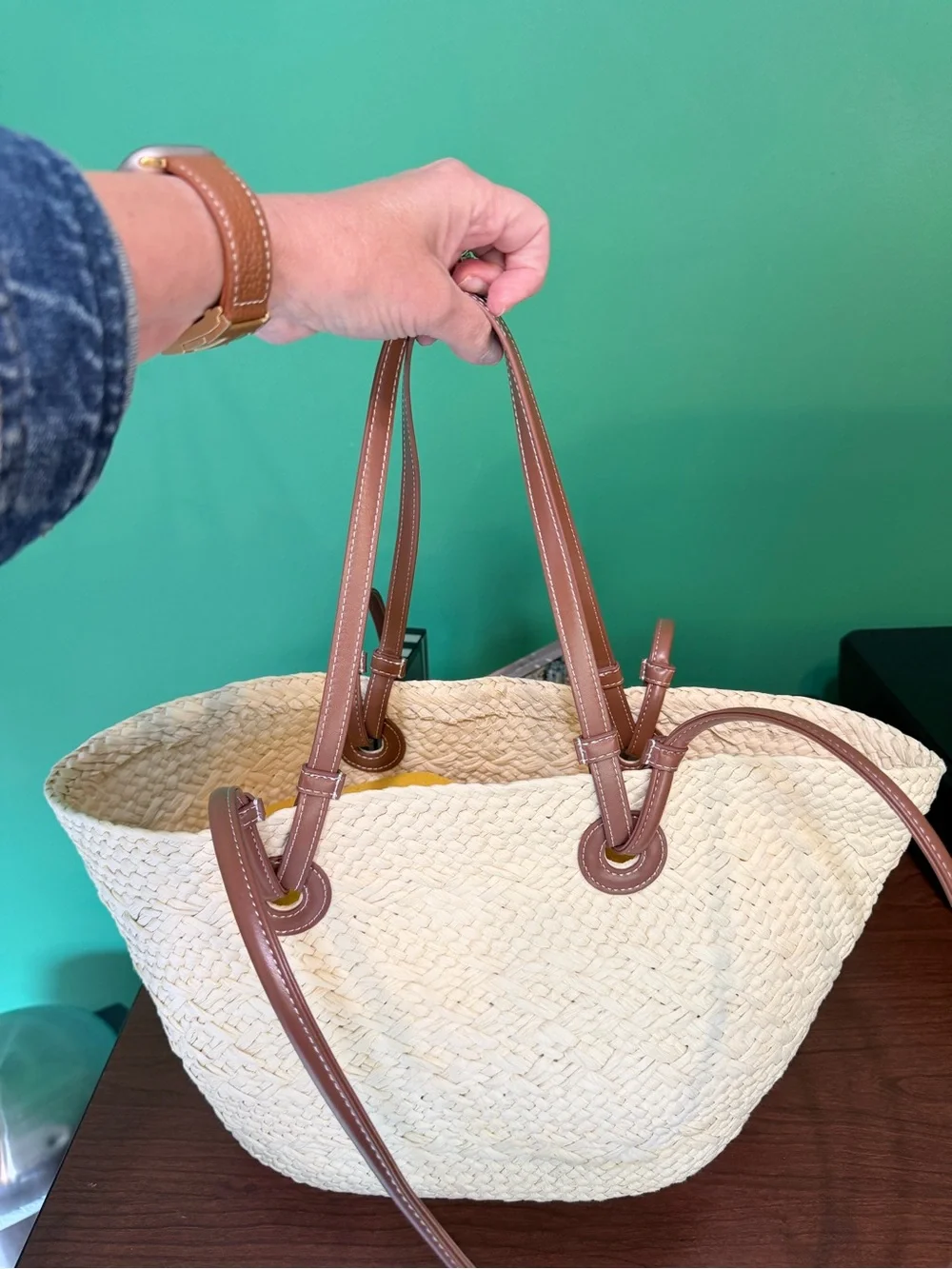 LOFT Woven Straw Tote Beach Bag | Oversized Summer Shoulder Bag